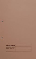 Office Depot Spring Coil Pocket Files Heavy Weight Manilla 285gsm Foolscap Buff Pack of 25