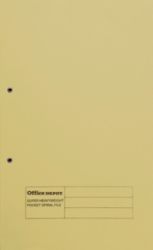 Office Depot Spring Coil Pocket Files Heavy Weight Manilla 285gsm Foolscap Yellow Pack of 25