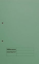 Office Depot Spring Coil Pocket Files Heavy Weight Manilla 285gsm Foolscap Green Pack of 25