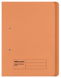 Office Depot Spring Coil Files Heavy Weight Manilla 285gsm Foolscap Orange Pack of 50