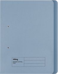 Office Depot Spring Coil Files Heavy Weight Manilla 285gsm Foolscap Blue Pack of 50