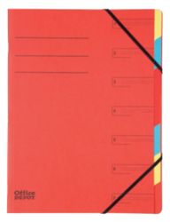 Office Depot 7 Part Organiser File A4 Red Each