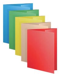 Office Depot One Flap 250gsm Assorted Folders Pack of 50