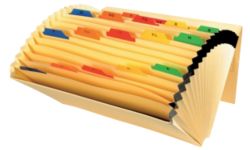 Office Depot A Z Coloured Tab Expanding File Foolscap Buff Each