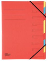 Office Depot 9 Part Organiser File A4 Red Each