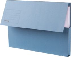 Office Depot Manilla Document Wallets Heavy Weight Manilla 285gsm Foolscap Blue Pack of 50