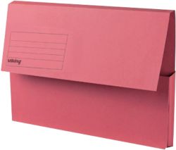 Office Depot Manilla Document Wallets Heavy Weight Manilla 285gsm Foolscap Red Pack of 50