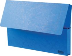 Office Depot Bright Manilla Document Wallets Heavy Weight Pressboard 285gsm Foolscap Blue Pack of 10