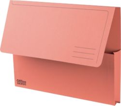 Office Depot Manilla Document Wallets Heavy Weight Manilla 285gsm A4 Orange Pack of 50