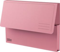 Office Depot Manilla Document Wallets Heavy Weight Manilla 285gsm A4 Pink Pack of 50