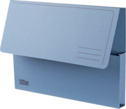 Office Depot Manilla Document Wallets Heavy Weight Manilla 285gsm A4 Blue Pack of 50