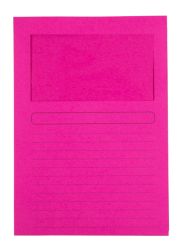 Office Depot Pink Window Cut Back Folders Pack of 50