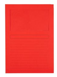 Office Depot Red Window Cut Back Folders Pack of 50
