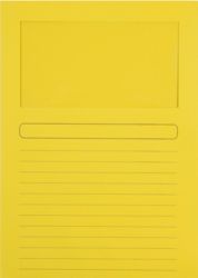 Office Depot Yellow Window Cut Back Folders Pack of 50