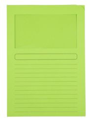 Office Depot Green Window Cut Back Folders Pack of 50