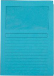 Office Depot Blue Window Cut Back Folders Pack of 50