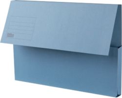 Office Depot Extra Capacity Manilla Document Wallets Heavy Weight Manilla 315gsm Foolscap Blue Pack of 25