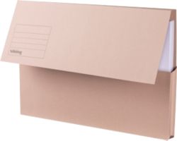 Office Depot Manilla Document Wallets Medium Weight Manilla 250gsm Foolscap Buff Pack of 50