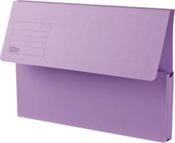 Office Depot Manilla Document Wallets Heavy Weight Manilla 285gsm Foolscap Purple Pack of 50