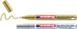 edding 751 Paint Markers 1 2mm Gold and Silver Pack of 2