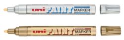uni Paint Marker PX20 Medium Twin Pack Gold and Silver