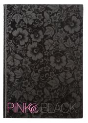 Pink Black A4 Casebound Notebook 192 pages