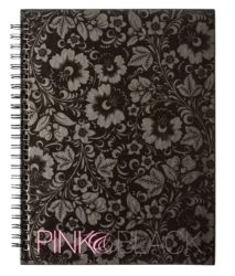 Pink Black A5 Twinwire Notebook 140 pages