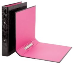 Pink Black Ring Binder 25mm Black