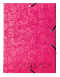 Pink Black Filing Box Pink