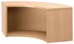 Tamar reception curved desktop unit beech