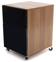 Juo Home Office Mobile Pedestal Walnut And Black 