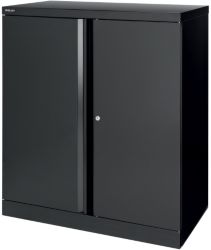 Bisley Steel Cupboard Black 1806H x 914W x 457D mm