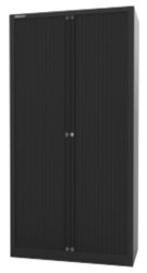 Bisley Side Tambour Cupboard Black1968H x 1000W x 470D mm
