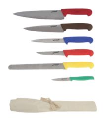 6 piece coloured knife set
