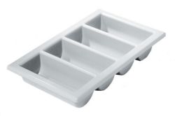 Genware Cutlery Tray Box Grey 1 1 13x21 inch