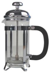 Genware 12 Cup Cafetiere Plated with Pyrex Chrome 15L 48oz