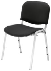 Dee stacking chairs 4 legged without arms Pack of 4  Midnight Black