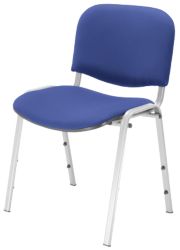 Dee stacking chairs 4 legged without arms Pack of 4  Mid Blue