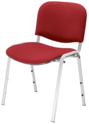 Dee stacking chairs 4 legged without arms Pack of 4  Fire Red