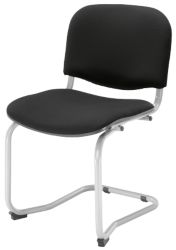 Dee stacking chairs Cantilever without arms Pack of 4  Midnight Black