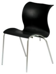 Carolina Stacking Chair Black Pack 4