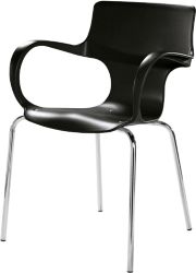 Interact stacking chairs Black Pack of 4