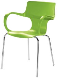 Interact stacking chairs Green Pack of 4