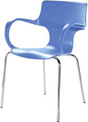 Interact stacking chairs Pale Blue Pack of 4