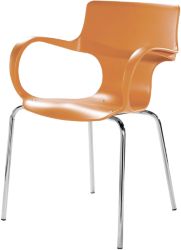 Interact stacking chairs Orange Pack of 4