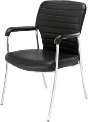 Miami visitor chair Leather Black