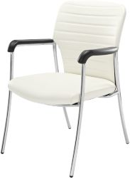 Miami visitor chair Leather White