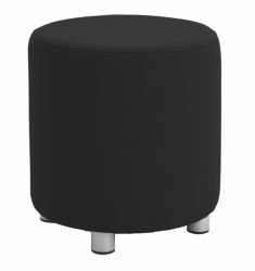 Kate curved design reception seating round stool midnight black