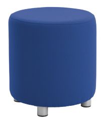Kate curved design reception seating round stool sea blue