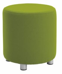 Kate curved design reception seating round stool soft lime green